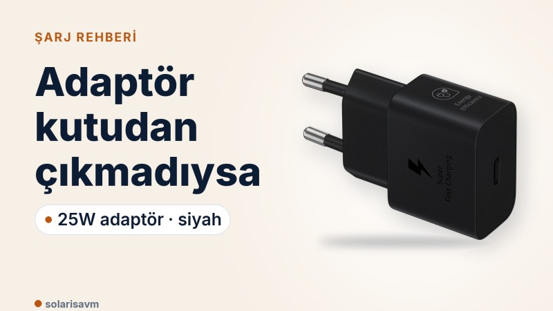 Samsung 25W Type-C adaptör (T2510N, siyah): kablo da önemli mi?