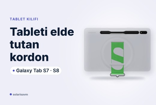 Galaxy Tab S7 / S8 kordonlu kılıf (beyaz): uyum, temizlik ve bakım