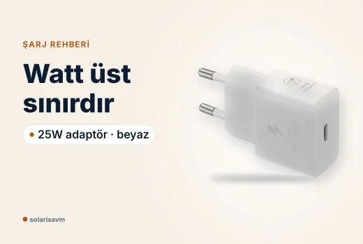 Samsung 25W Type-C adaptör (beyaz): yüksek watt zarar verir mi?
