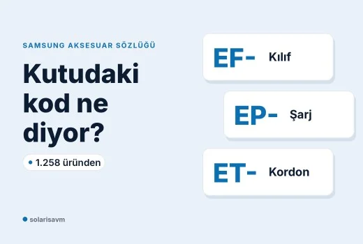 Samsung model kodları ne anlatıyor? 1.258 üründen çıkardığımız sözlük