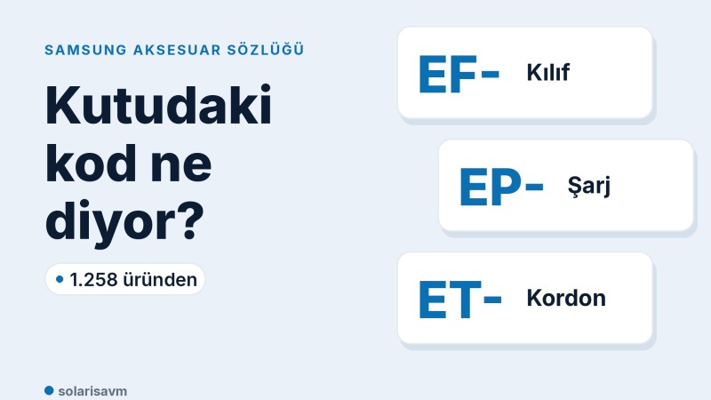 Samsung model kodları ne anlatıyor? 1.258 üründen çıkardığımız sözlük