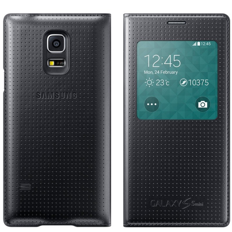 Samsung Galaxy S5 Mini S-View Kılıf Siyah EF-CG800BKEGWW