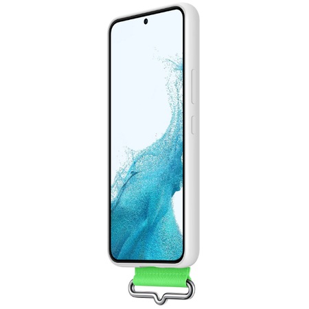 Samsung S22 Kordonlu Silikon Kılıf - Beyaz EF-GS901TWEGWW