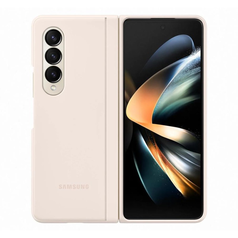 Samsung Z Fold 4 Standlı İnce Kılıf - Kum Rengi EF-MF936CUEGWW