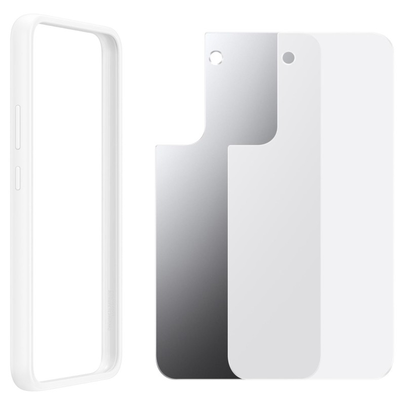 Samsung S22+ Plus Çerçeveli Kılıf - Beyaz EF-MS906CWEGWW