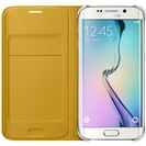 Samsung S6 Edge Kartlıklı Kılıf Deri Sarı EF-WG925PYEGWW