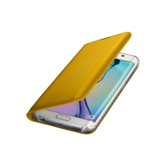 Samsung S6 Edge Kartlıklı Kılıf Deri Sarı EF-WG925PYEGWW Samsung S6 Edge Kartlıklı Kılıf Deri Sarı EF-WG925PYEGWW