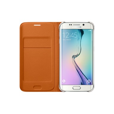 Samsung S6 Edge Kartlıklı Kılıf Deri Turuncu EF-WG925POEGWW Samsung S6 Edge Kartlıklı Kılıf Deri Turuncu EF-WG925POEGWW