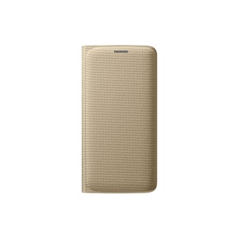 Samsung S6 Edge Kartlıklı Kılıf Tekstil Altın EF-WG925BFEGWW