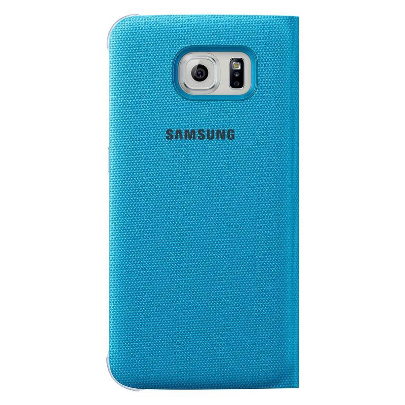 Samsung S6 Kartlıklı Kılıf Tekstil Mavi EF-WG920BLEGWW