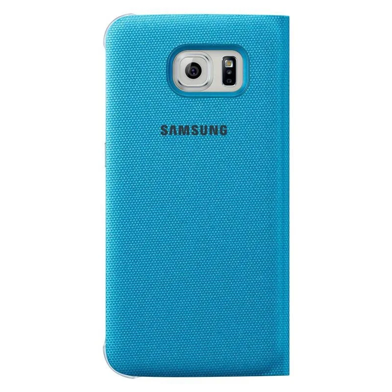 Samsung S6 Kartlıklı Kılıf Tekstil Mavi EF-WG920BLEGWW