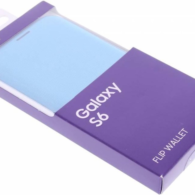 Samsung S6 Kartlıklı Kılıf Tekstil Mavi EF-WG920BLEGWW