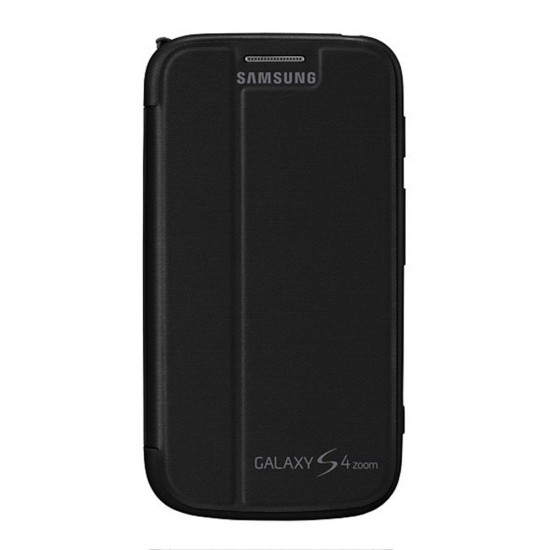 Samsung S4 Zoom Kapaklı Kılıf Siyah EF-GGS10FBEGWW