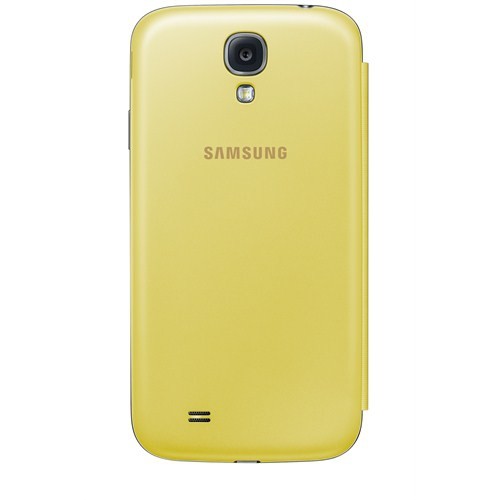 Samsung S4 i9500 Kapaklı Kılıf Sarı EF-FI950BYEGWW