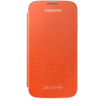 Samsung S4 i9500 Kapaklı Kılıf Turuncu EF-FI950BOEGWW