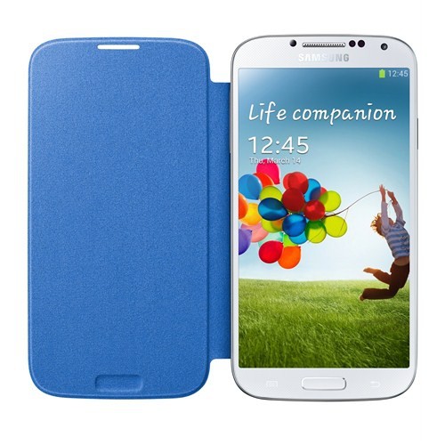 Samsung S4 i9500 Kapaklı Kılıf Mavi EF-FI950BCEGWW