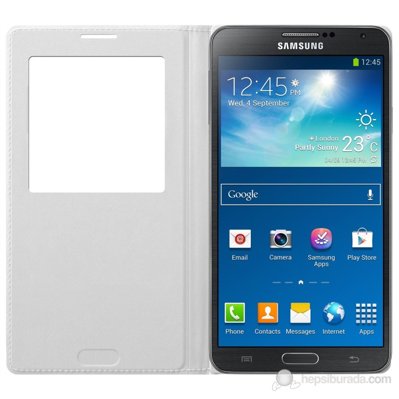 Samsung Note3 S-View Kılıf Beyaz EF-CN900BWEGWW