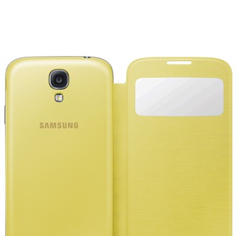 Samsung S4 i9500 S-View Kılıf Sarı EF-CI950BYEGWW