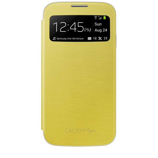 Samsung S4 i9500 S-View Kılıf Sarı EF-CI950BYEGWW