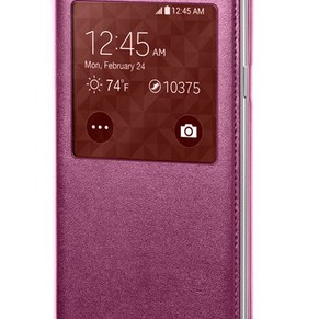 Samsung S5 S-View Kılıf Noktalı Pembe EF-CG900BPEGWW
