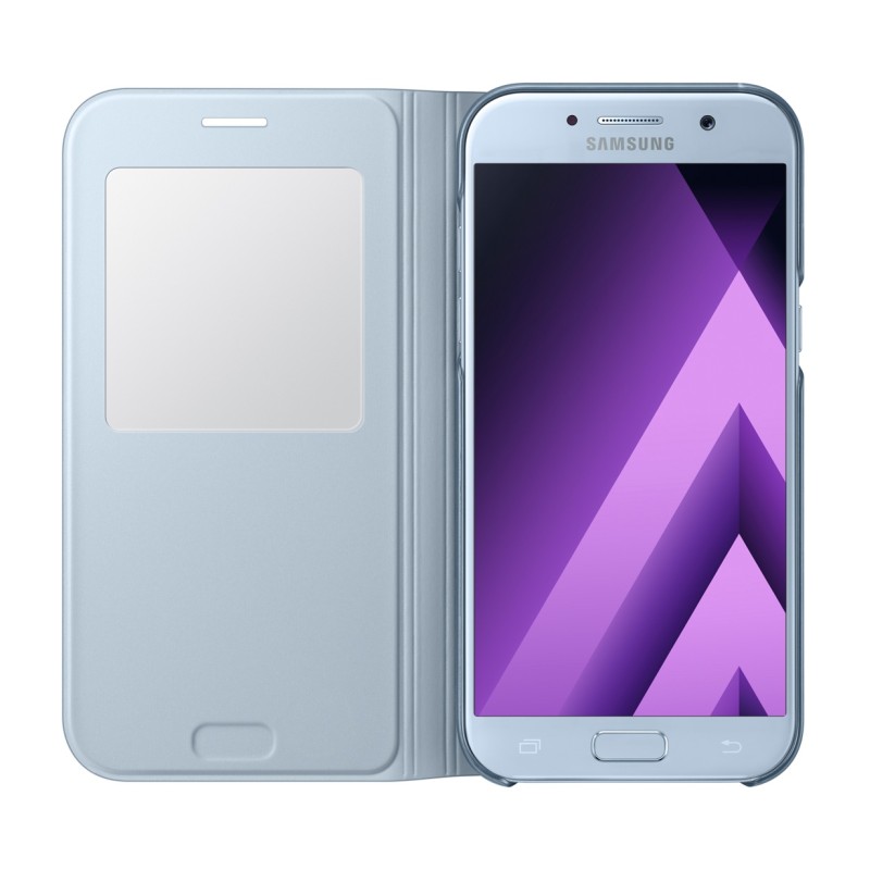 Samsung A5 2017 S-View Kılıf Mavi EF-CA520PLEGWW