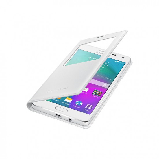 Samsung A5 A500 2015 S-View Kılıf Beyaz EF-CA500BWEGWW