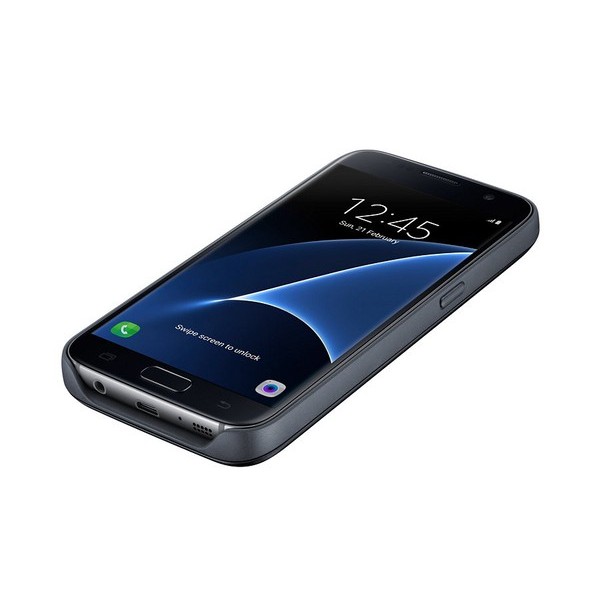 Samsung Galaxy S7 Kablosuz Şarjlı Kapak - Siyah EP-TG930BBEGWW