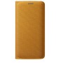 Samsung S6 EDGE Flip Wallet Cüzdan Kılıf TEKSTİL Sarı - EF-WG925BYEGWW
