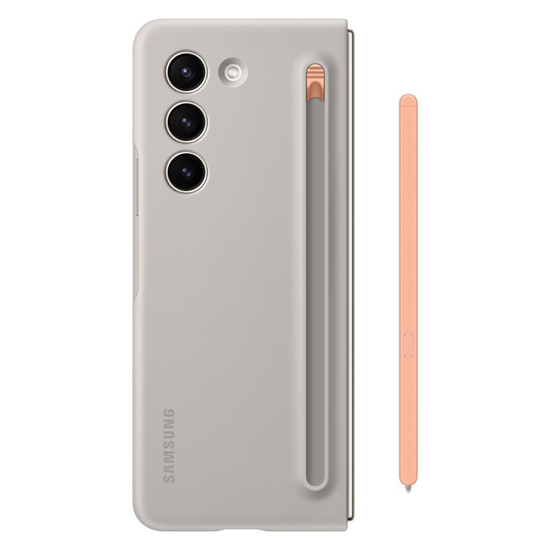 Samsung Z Fold5 İnce S PEN Kalemli Kılıf Bej-Kum - EF-OF94PCUEGWW