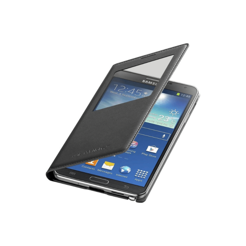 Samsung Galaxy Note3 N900 S View Pencereli Kılıf Siyah - EF-CN900BBEGWW