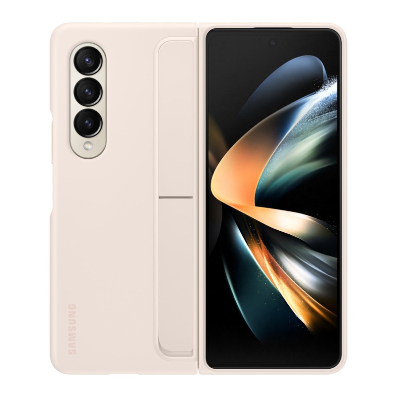 Samsung Z Fold 4 Standlı Kalemli Kılıf - Kum Rengi EF-OF93PCUEGWW