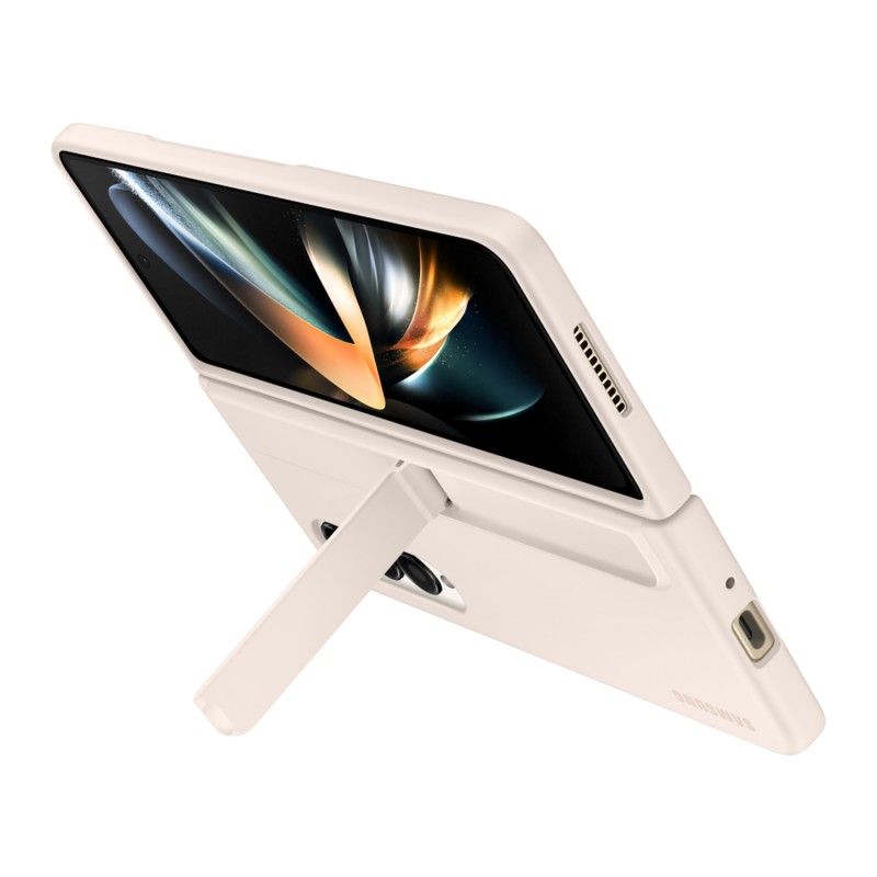 Samsung Z Fold 4 Standlı Kalemli Kılıf - Kum Rengi EF-OF93PCUEGWW