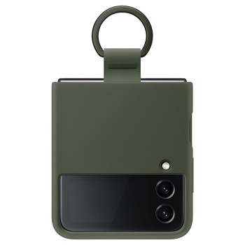 Samsung Z Flip 4 Yüzüklü Silikon Kılıf - Haki EF-PF721TGEGWW