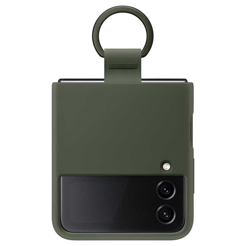 Samsung Z Flip 4 Yüzüklü Silikon Kılıf - Haki EF-PF721TGEGWW