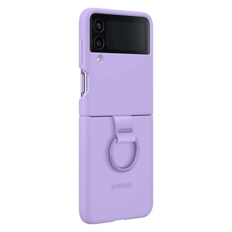 Samsung Z Flip 4 Yüzüklü Silikon Kılıf - Lavanta EF-PF721TVEGWW