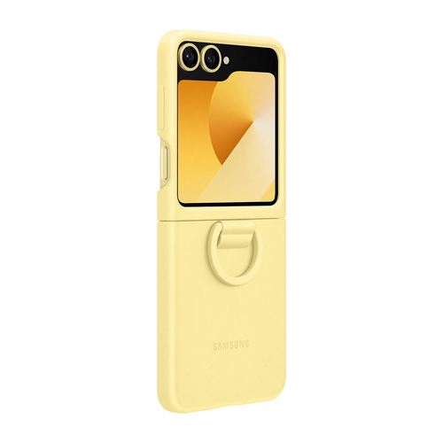 Samsung Galaxy Z Flip 6 Yüzüklü Silikon Kılıf - SARI EF-PF741TYEGWW