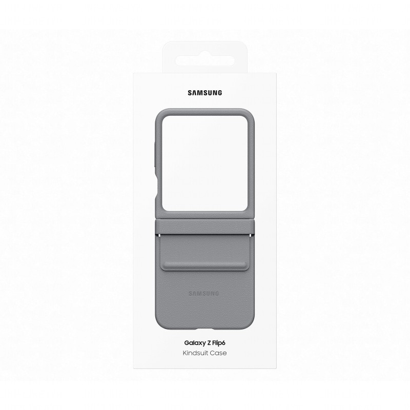 Samsung Galaxy Z Flip 6 Vegan Deri Kılıf - Gri EF-VF741PJEGWW