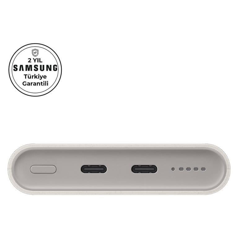 Samsung 10.000 mAh 25W KABLOSUZ Hızlı Şarj Özellikli Powerbank Taşınabilir Pil - BEJ - EB-U2510XUEGWW Samsung 10.000 mAh 25W KABLOSUZ Hızlı Şarj Özellikli Powerbank Taşınabilir Pil - BEJ - EB-U2510XUEGWW
