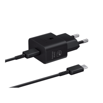 Samsung 25W  Type-C Hızlı Şarj Adaptörü ve 1m 3A Siyah Type-C Kablo - EP-T2510XBEGWW