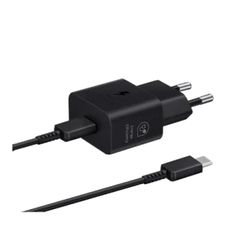Samsung 25W  Type-C Hızlı Şarj Adaptörü ve 1m 3A Siyah Type-C Kablo - EP-T2510XBEGWW