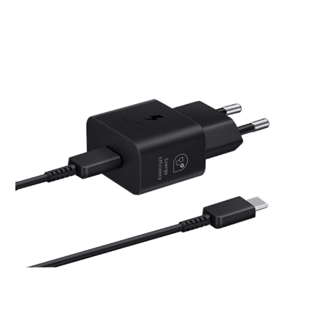 Samsung 25W  Type-C Hızlı Şarj Adaptörü ve 1m 3A Siyah Type-C Kablo - EP-T2510XBEGWW