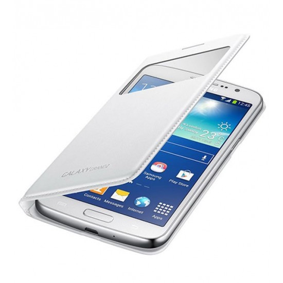 Samsung Galaxy Grand 2 Orijinal S View Kılıf Beyaz EF-CG710BW