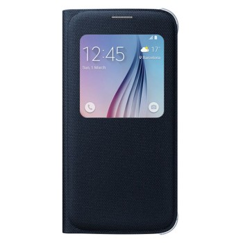 Samsung Galaxy S6 S-View Cover Deri Lacivert EF-CG920PBEGWW
