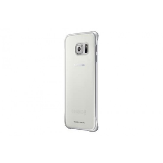 Samsung Galaxy S6 Edge Koruma Kılıfı Şeffaf Gümüş EF-QG925BSEGWW