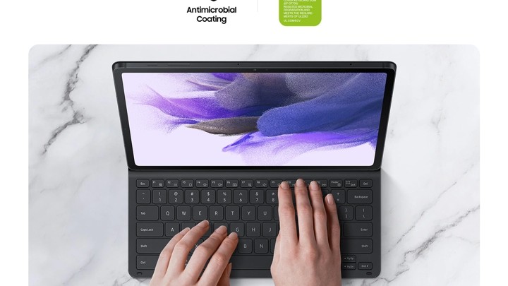 Samsung Galaxy TAB S7 FE ve TAB S7+ Plus İNCE 12.4" Klavyeli Kılıf EF-DT730BBEGTR Özellikleri ve Fiyatı
