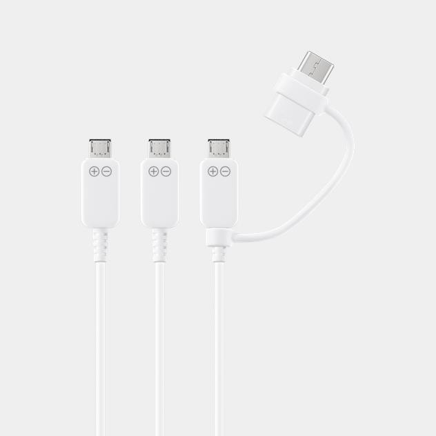 Samsung 3 Çıkışlı Şarj Kablosu Type-C USB Dönüşür EP-MN930GWEGWW Samsung 3 Çıkışlı Şarj Kablosu Type-C USB Dönüşür EP-MN930GWEGWW