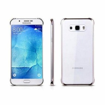 Samsung Galaxy A8 2018 Şeffaf Arka Kapak Altın FA00098KGD