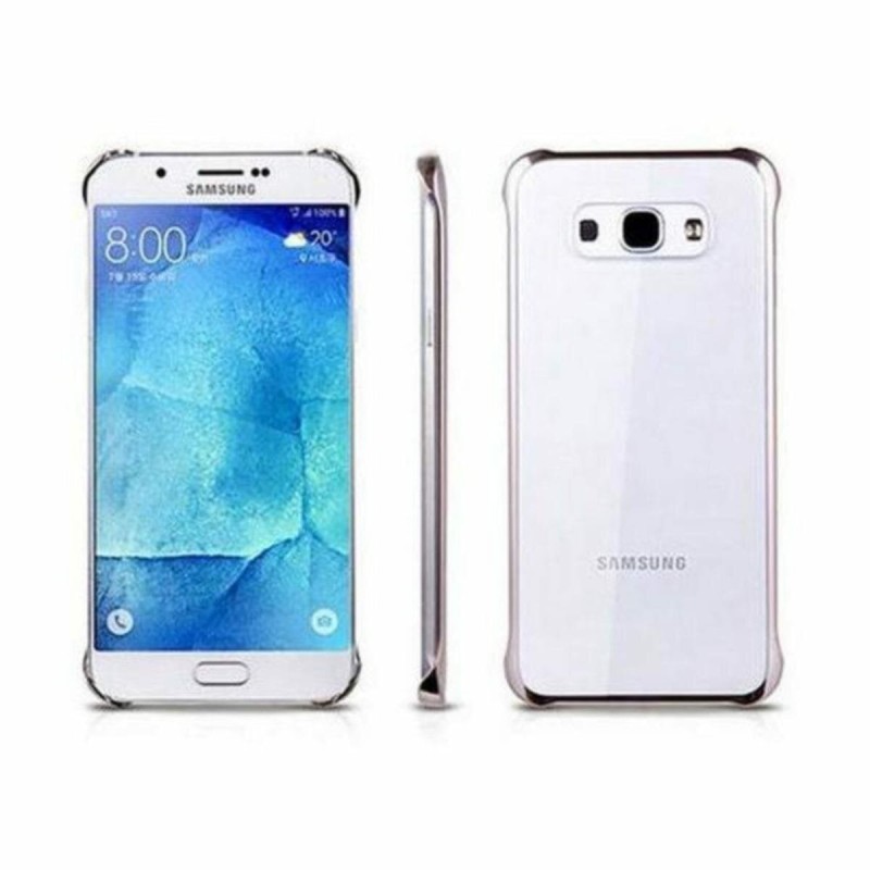 Samsung Galaxy A8 2018 Şeffaf Arka Kapak Altın FA00098KGD