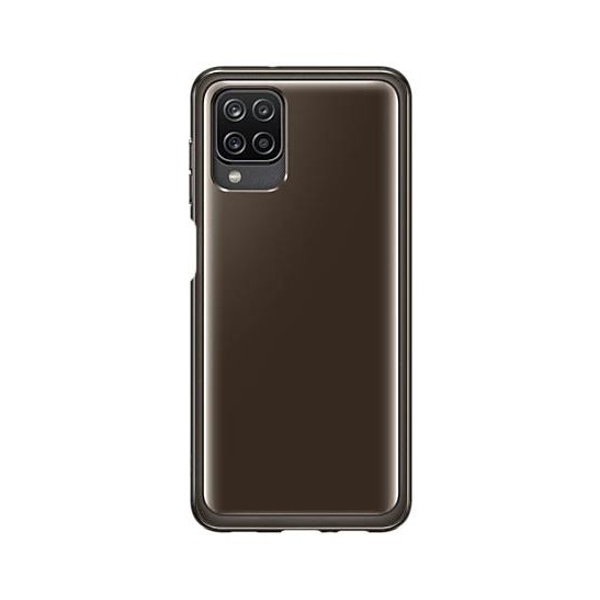 Samsung Galaxy A12 Soft Clear Kılıf - Siyah EF-QA125TBEGWW