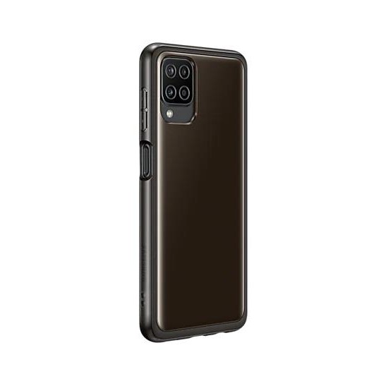 Samsung Galaxy A12 Soft Clear Kılıf - Siyah EF-QA125TBEGWW